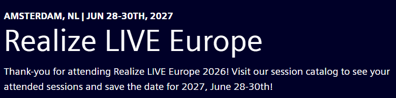 Realize LIVE Europe 2027